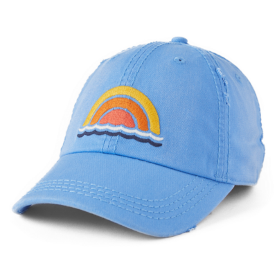 Rainbow Sunset Sunwashed Chill Cap Life is Good