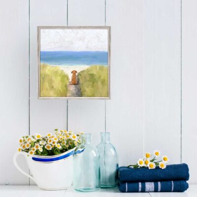 Quiet Day at the Beach Mini Framed Canvas