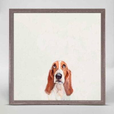 Basset Hound Mini Framed Canvas