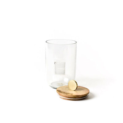 Small Wooden Glass Jar - Happy Everything