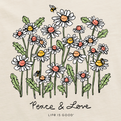 Women's Life is Good Realaxed Peace and Love Daisy Bee