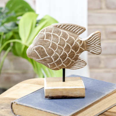 Fat Carved Fish On A Stand