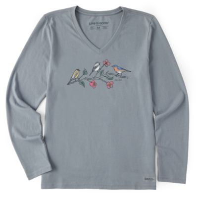 Women's Life Is Good Dreamy Three Birds Long Sleeve