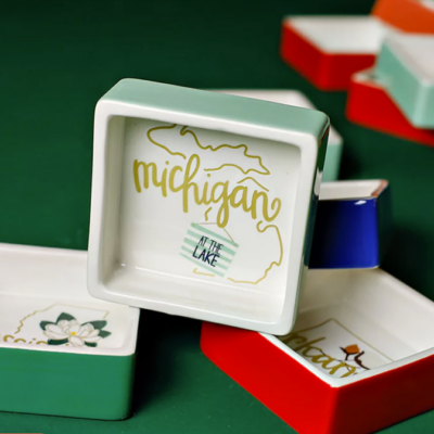 Michigan Square Trinket Tray