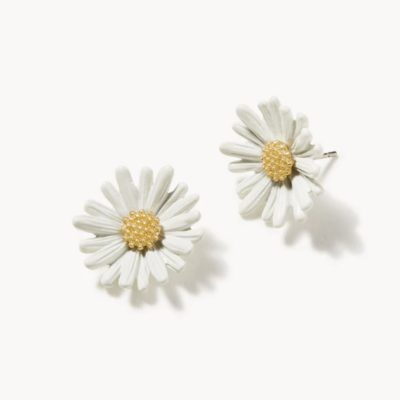 Spartina Daisy Stud Earrings White