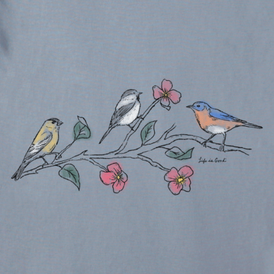 Women's Life Is Good Dreamy Three Birds Long Sleeve