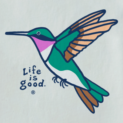 Women's Vintage Hummingbird Short Sleeve Life is Good