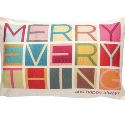 Merry Everything Holiday Lumbar Pillow