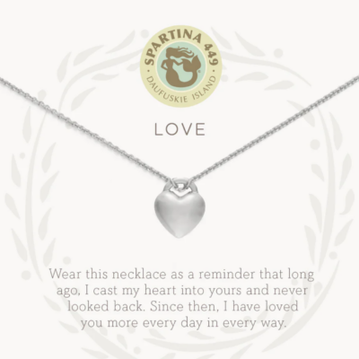 Sea La Vie Love/Heart Silver Necklace