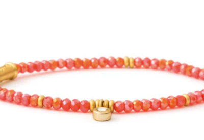 Coral Gold 3mm Stretch Bracelet