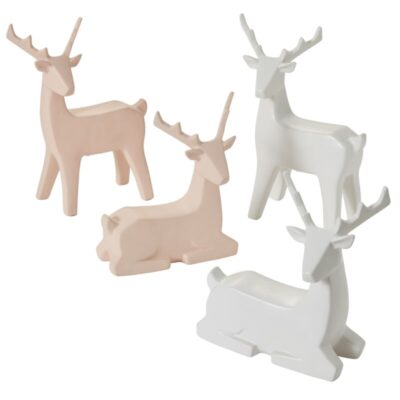 White Minimal Deer Figurine 7