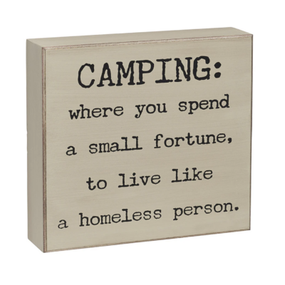 Camping Box Sign