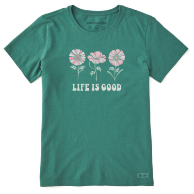 Women's 3 Groovy Flowers Crusher Tee