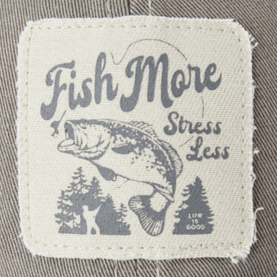 Fish More Stress Less Mens Hat