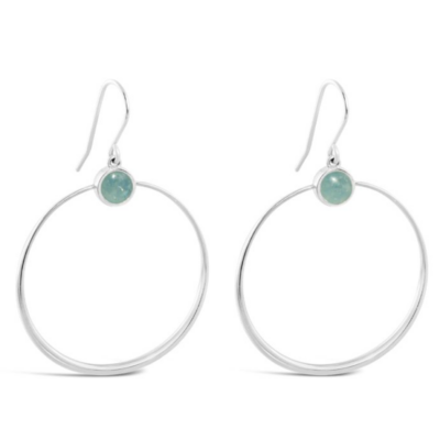 The Daisy Hoop Earrings Turquoise