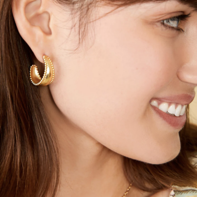 Milly Hoop Earrings Gold Spartina