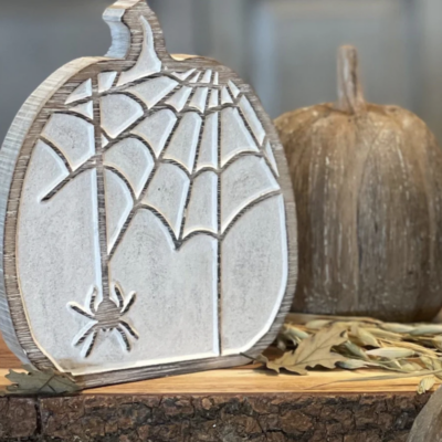 Spiderweb Carved Pumpkin