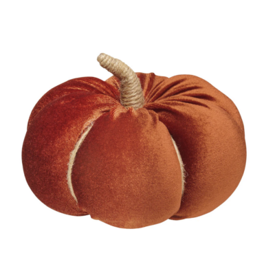 Small Cinnamon Velvet Pumpkin