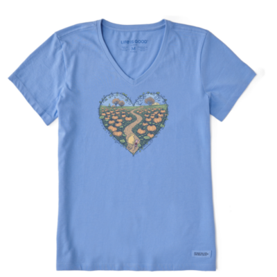 Life Is Good Women's Winnie & Piglet Pumpkin Tee