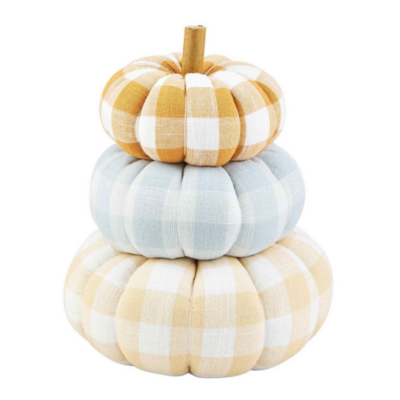 Gingham Stacked Pumpkin