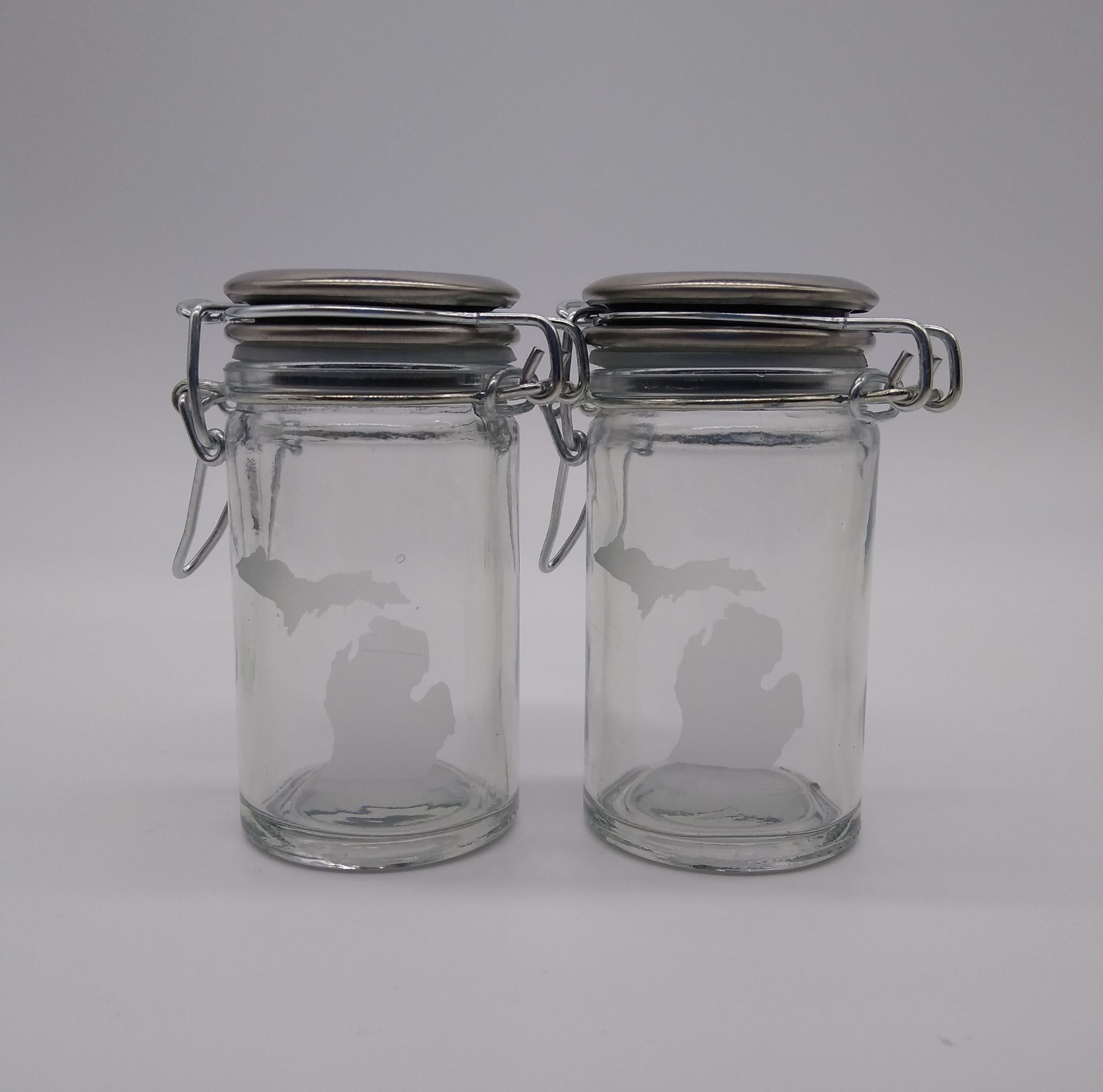 etched salt and pepper shakers