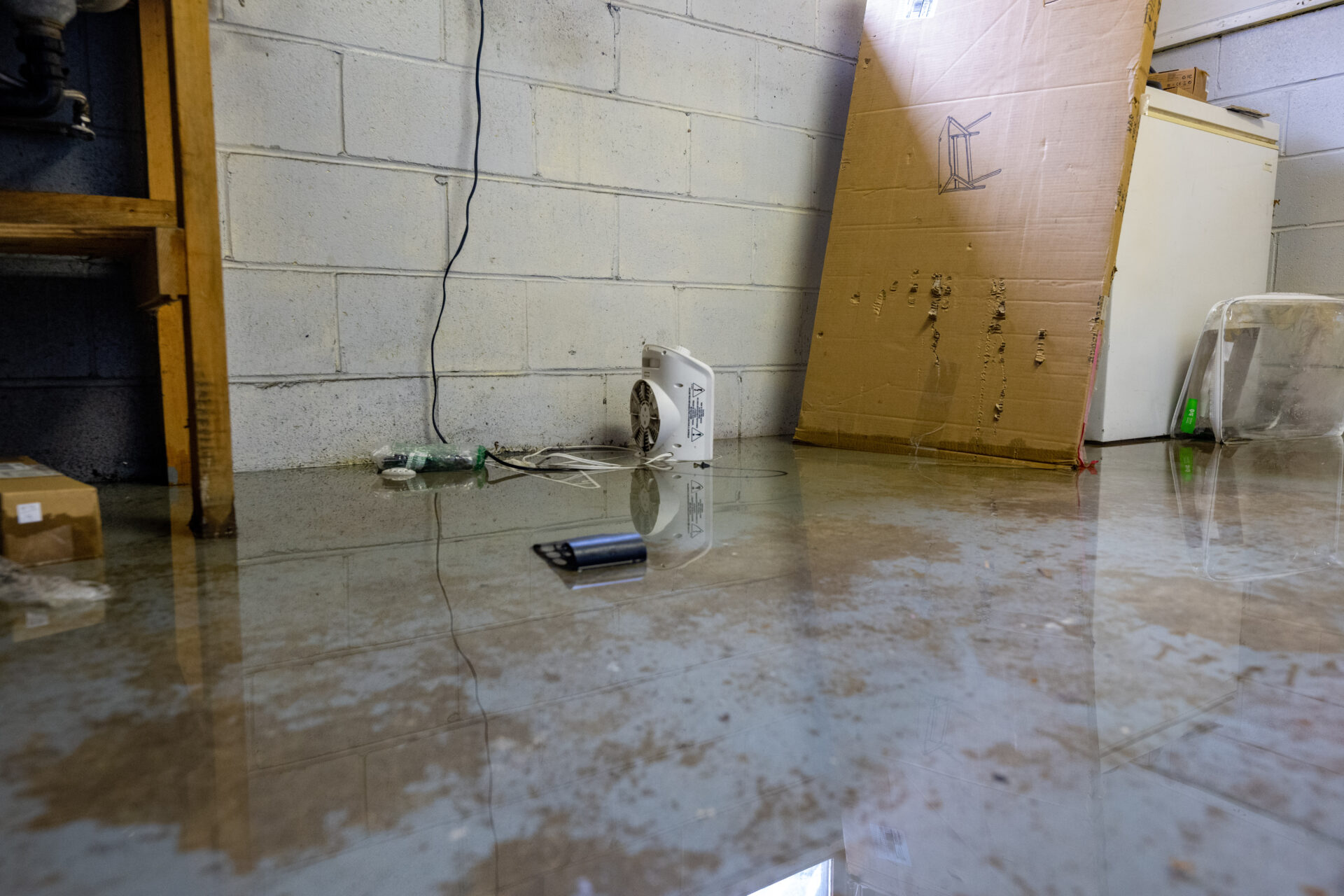 Discover this impactful image showcasing a house suffering water damage due to flooding. The stark representation of natural disaster consequences is both gripping and informative