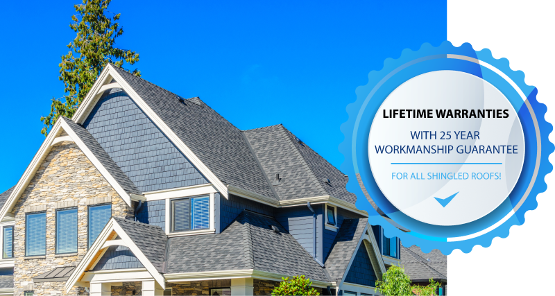 new roof and lifetime warranty badge