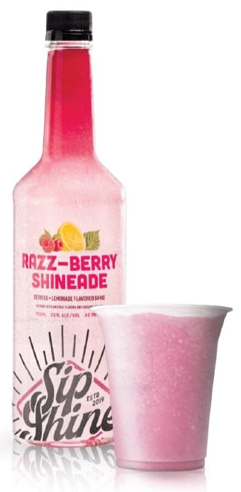 razz berry bottle and cup
