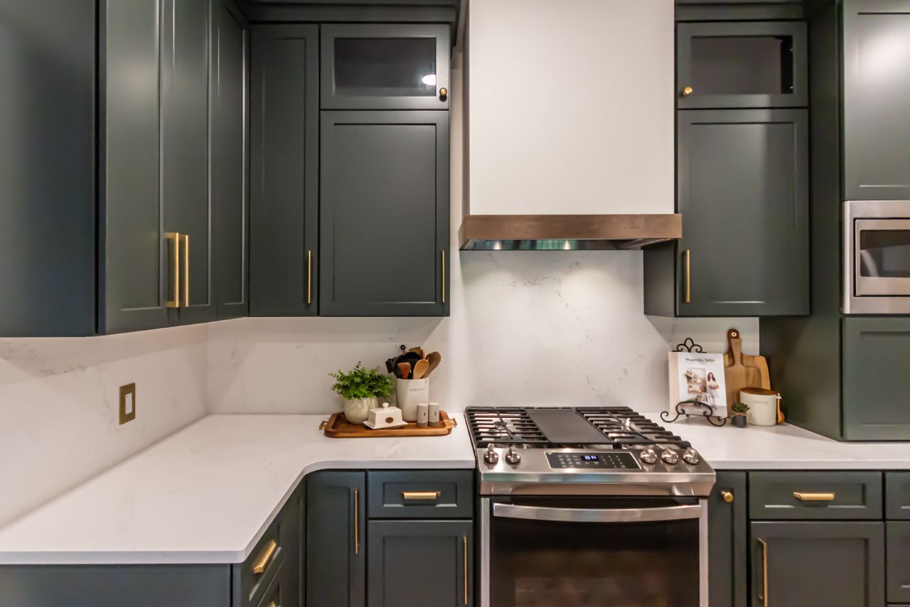 your dream design dark green kitchen
