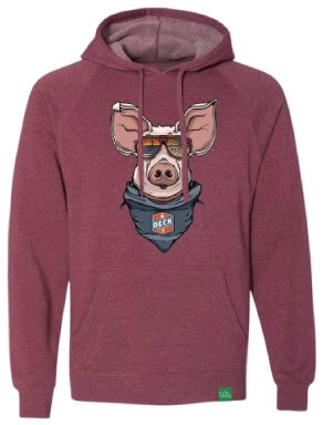 pig headshot sweatshirt