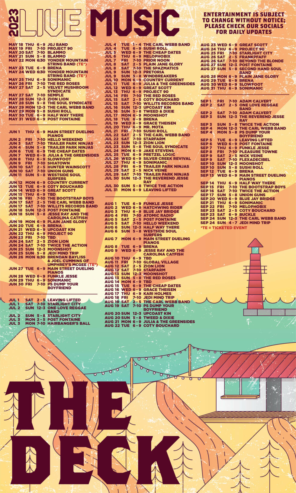 Live Bands Near Muskegon The Deck