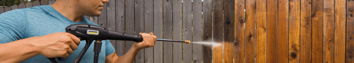 power washing fence